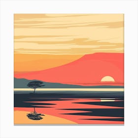 Sunset In Kenya 7 Canvas Print