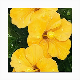 Yellow Hibiscus 1 Canvas Print