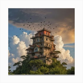 House On A Hill 1 Canvas Print