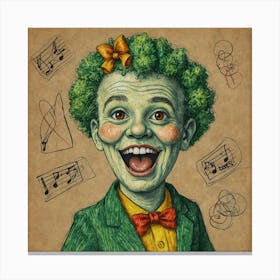 Jolly Green Cheeks Canvas Print