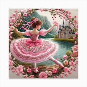 Ballerina In Pink 1 Canvas Print
