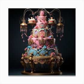 Fairytale Wedding Cake Canvas Print