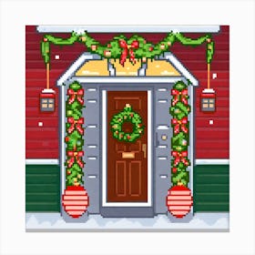 Christmas Door 36 Canvas Print