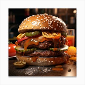 Big Burger Canvas Print