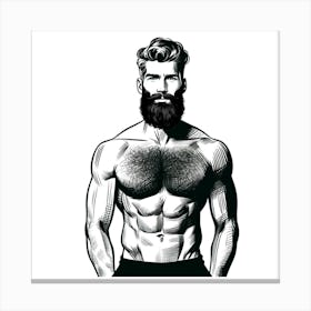 Bearded Man Canvas Print