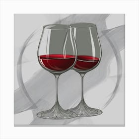 A Captivating Illustration Of Two Grey Wine Glasse Xjbwldp3q76qnaxpcsqlhw Agrku1mctd Ekcqxv Ionq Canvas Print