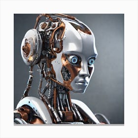 Robot Portrait Canvas Print