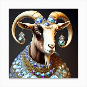 Saturn Goat Canvas Print