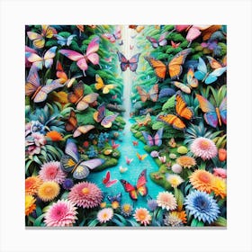 Butterfly Garden Canvas Print