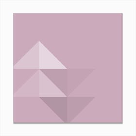 Crisp Triangles In Pastel Burgundy Canvas Print