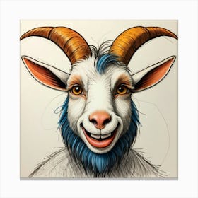 Goat Head 31 Canvas Print