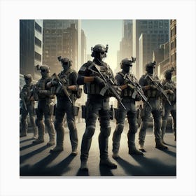 Snipers In The City 2 Canvas Print