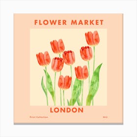 Flower Market London Canvas Print