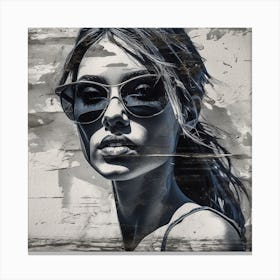 Girl With Sunglasses 1 Canvas Print