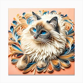 Feline Cat Creative Artwork Illustration 12 Canvas Print