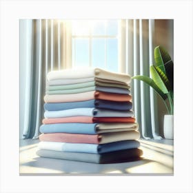 Stack Of Towels Canvas Print