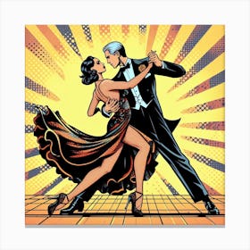 Ballroom dance, pop art 1 Canvas Print