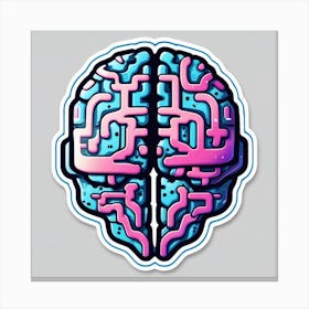 Brain Sticker 6 Canvas Print