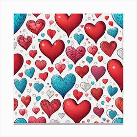 Heart Pattern 12 Canvas Print