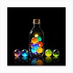 Colorful Balls In A Bottle  Canvas Print