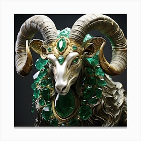 Emerald Ram Canvas Print