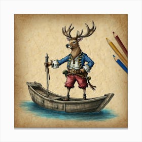 Pirate Deer 9 Canvas Print