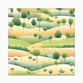 Landscape With Trees 6 Canvas Print