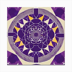 Purple design circular Canvas Print