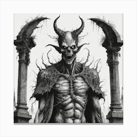 Demon Skull Canvas Print