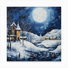 Painted Knitmas Brush Ballet Canvas Print