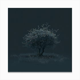 Tree In The Dark Canvas Print