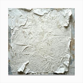 Abstract Art Featuring A Crumpled White Sheet Surface Rich With Texture Showcasing Wrinkles And Cre (6) Canvas Print