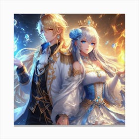 Anime Couple Canvas Print