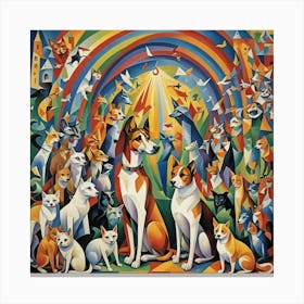 Rainbow Cats 3 Canvas Print