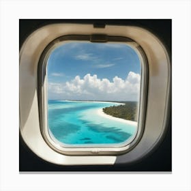 Airplane Window View Canvas Print