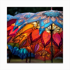 Colorful Umbrellas 4 Canvas Print