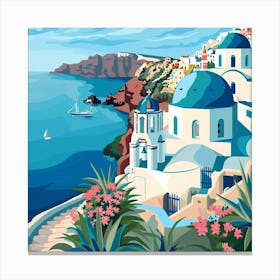 Oia, Island Greece 3 1 Canvas Print