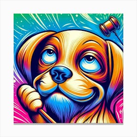 Psychedelic Dog Canvas Print