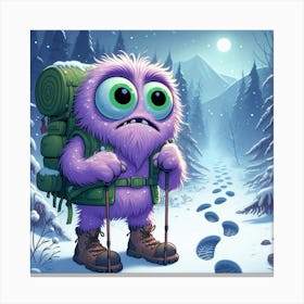 Backpacking snow Canvas Print