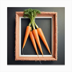 Carrots In A Frame 50 Canvas Print