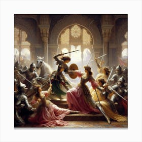 Battle Of The Knights Canvas Print