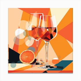 Cocktail Drink Abstract Canvas Print