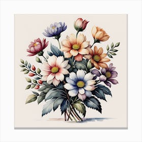 Whimsical Wildflowers Canvas Print