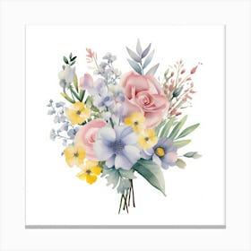 Watercolor Bouquet 1 Canvas Print