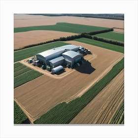 Aerial View Of A Farm 2 Canvas Print