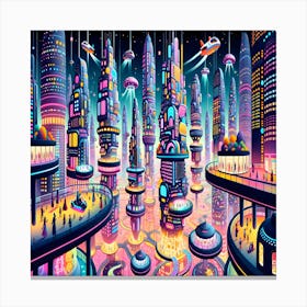 Futuristic City Canvas Print