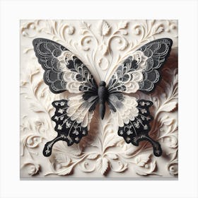 Lace & Porcelain Butterfly II Canvas Print