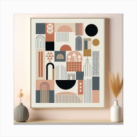 Scandinavian style, Abstract, geometric shapes 6 Canvas Print