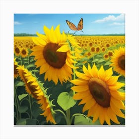 Sunflowers myluckycharm6 Canvas Print