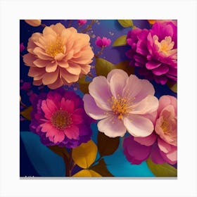 Floral Fusion Canvas Print